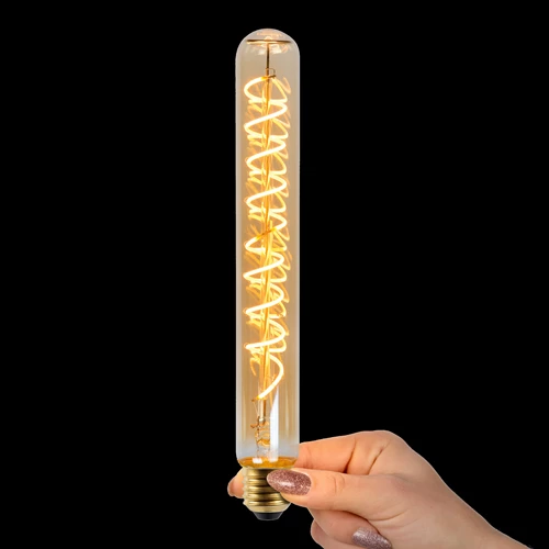 Lucide T32 - Ampoule filament - Ø 3,2 cm - LED Dim. - E27 - 1x4,9W 2200K - Ambre - ambiance 2